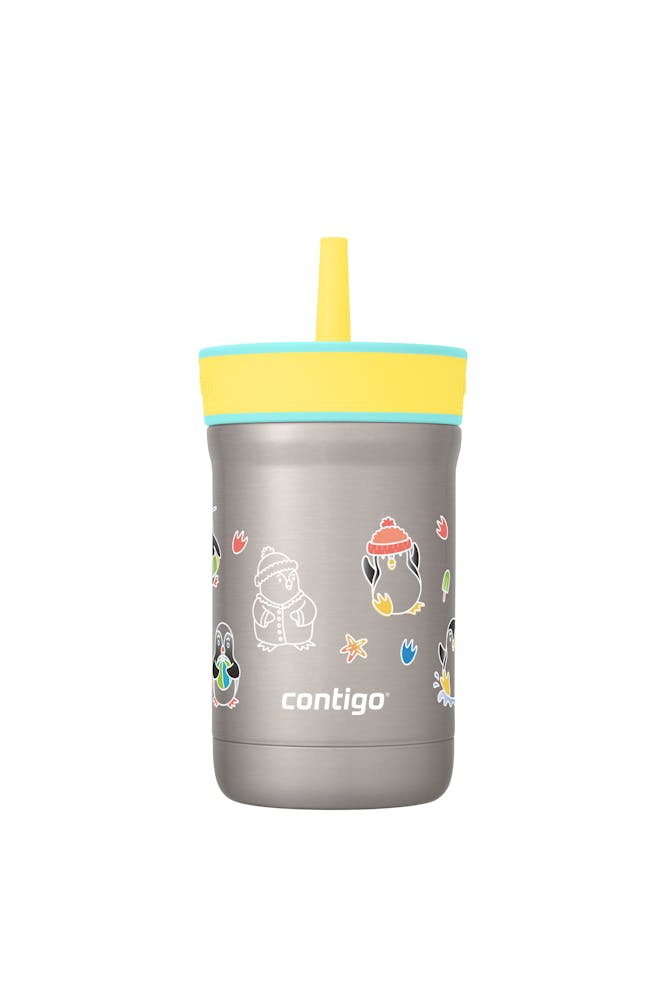 Kids Leighton Spill-Proof Stainless Steel Tumbler with Straw, 12oz I2