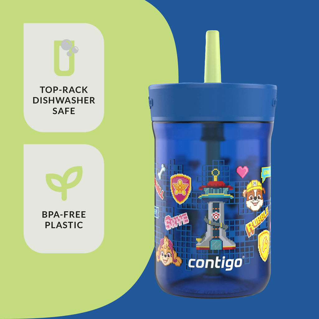 Contigo® Kids’ Leighton Straw Tumbler with Spill-Proof Leak-Proof Lid, 14oz