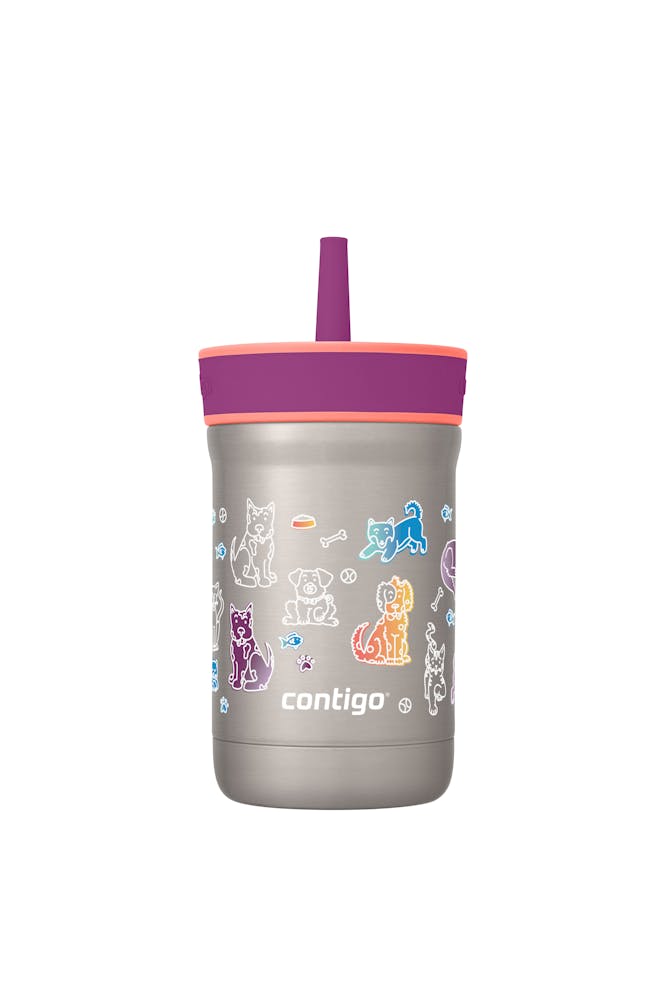 Kids Leighton Spill-Proof Stainless Steel Tumbler with Straw, 12oz I2